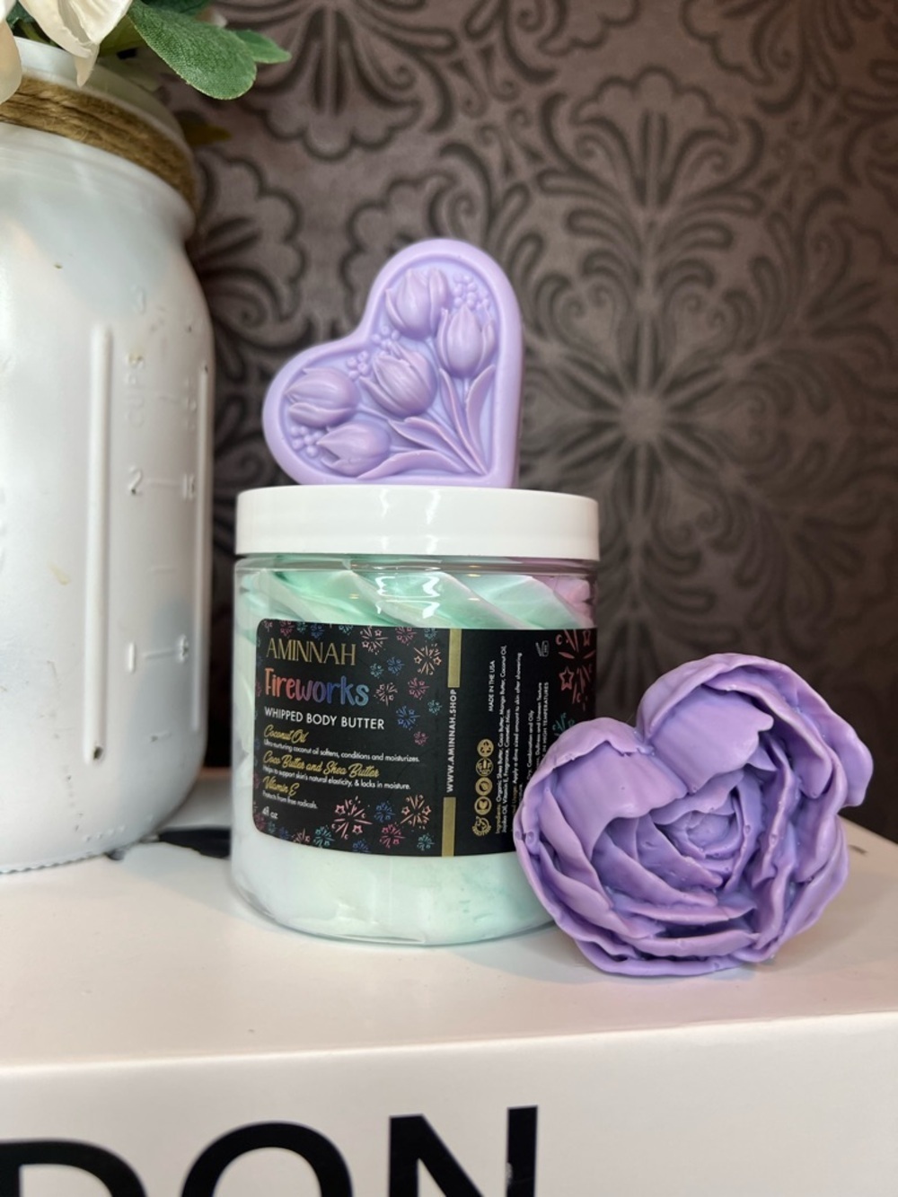 Gift Set - AMINNAH Fireworks Whipped Body Butter & Goats Milk Soaps - Picture 3 of 4